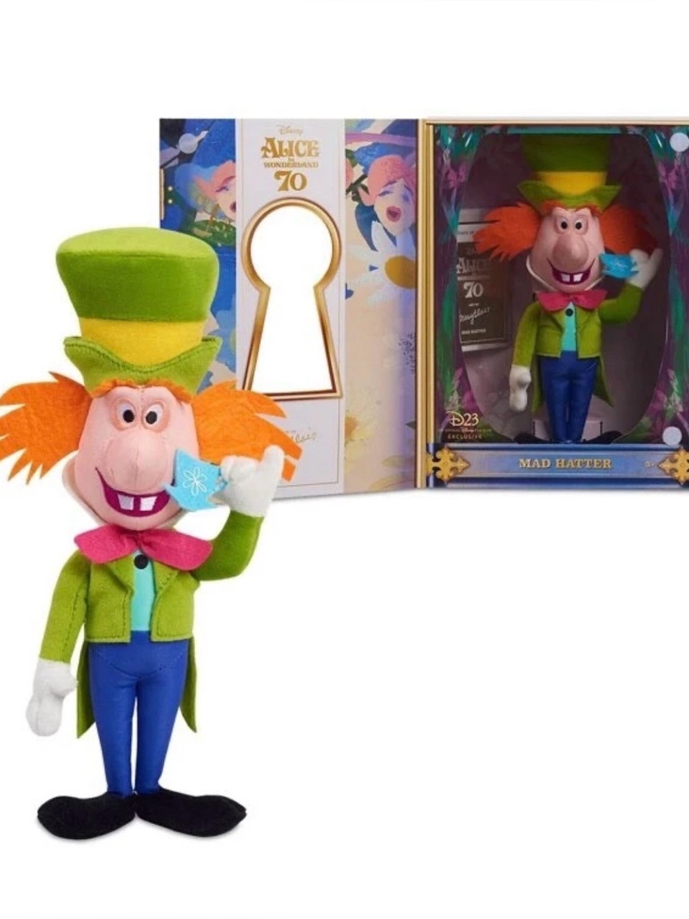 Disney D23 Mad Hatter Plush Alice in Wonderland by Mary Blair. NIB